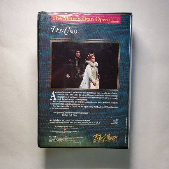 Don Carlo: The Metropolitan Opera VHS 1985 - 2-Tape Set - Picture 3 of 9